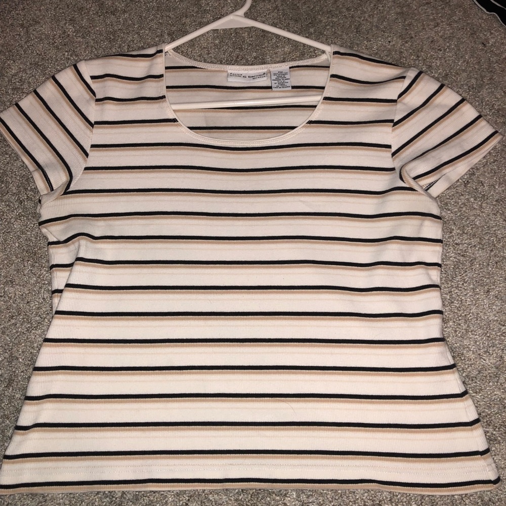 Striped cropped shirt